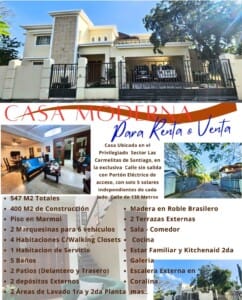 CASA EN VENTA -LAS CARMELITAS, SANTIAGO DE LOS CABALLEROS.