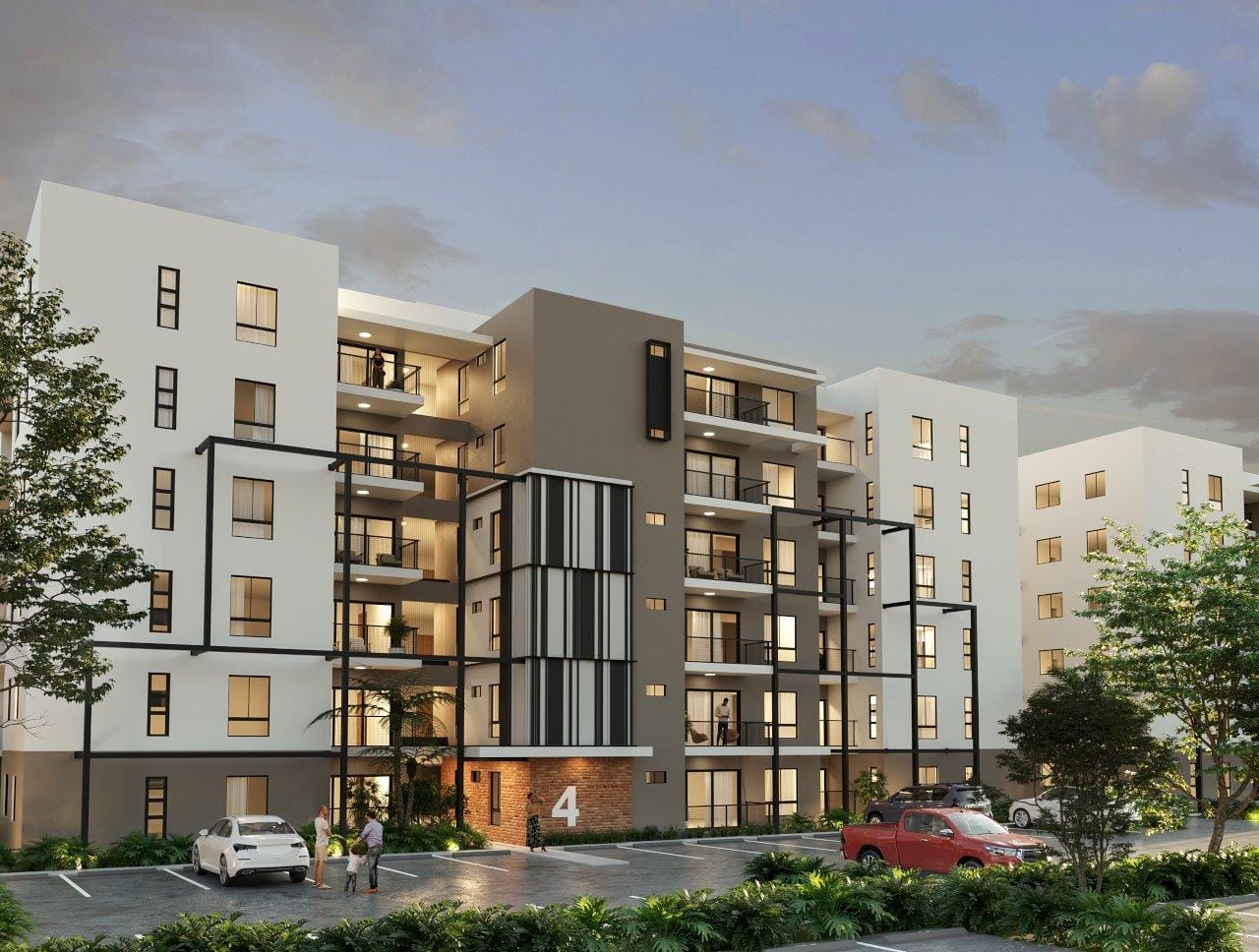 Fachada ALAIA RESIDENCES – GURABO, SANTIAGO.