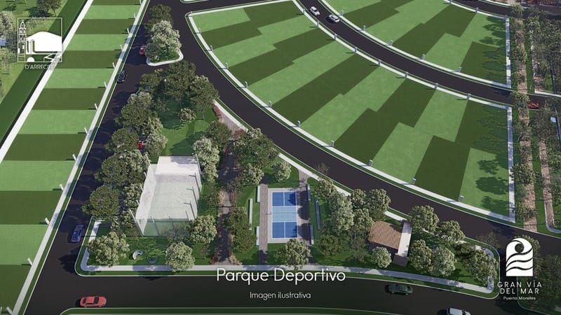 Area Social D’Arrecife Residencial | Solares en Venta en Puerto Morelos, México