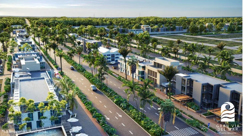Fachada Tenerife Residencial | Lotes Residenciales en Puerto Morelos, Quintana Roo México