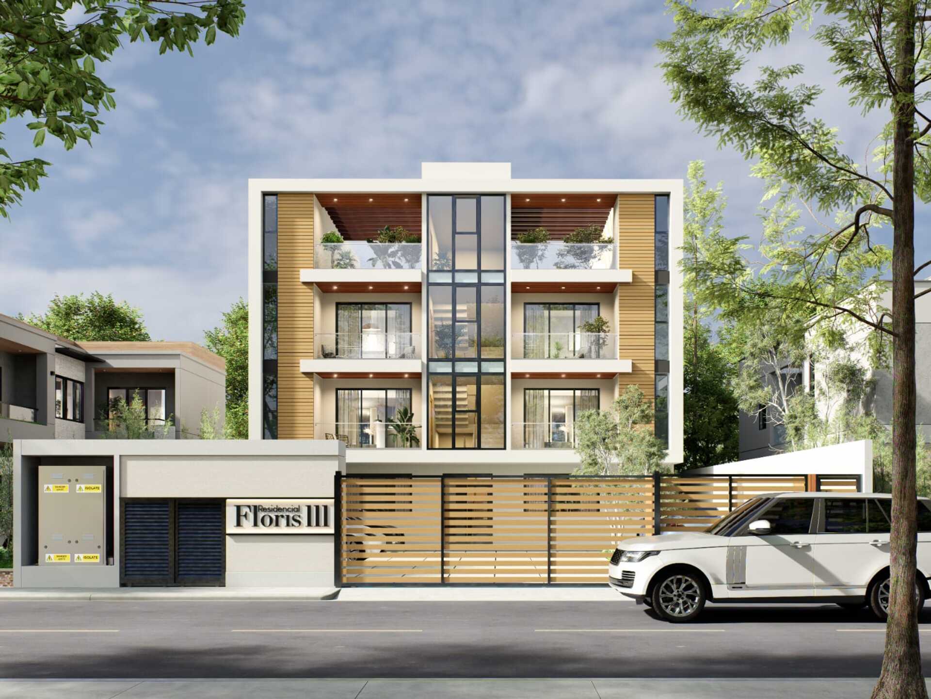 Fachada Residencial Floris III  Urbanización Thomén