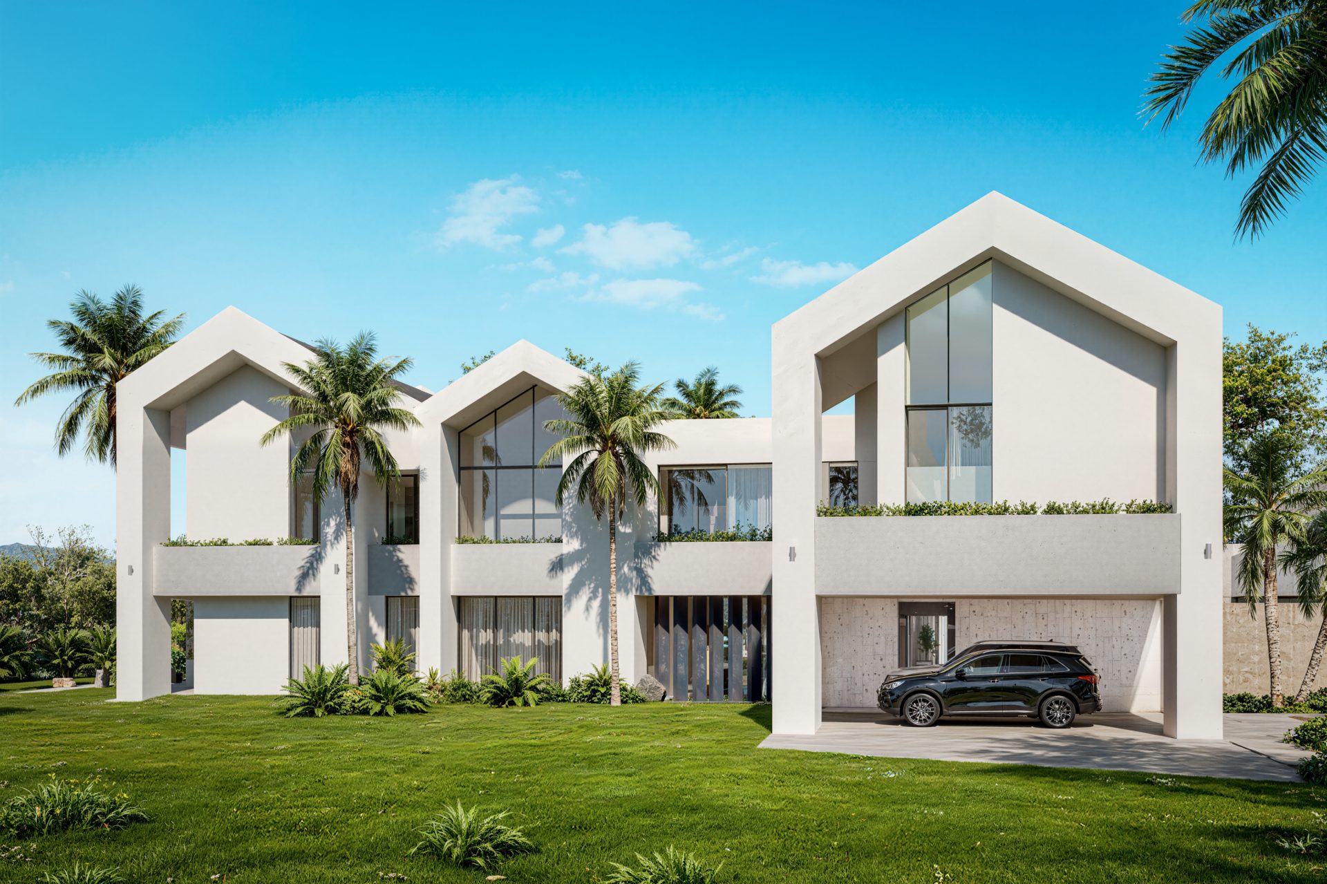 Fachada VILLA MAJAGUA – CAP CANA.
